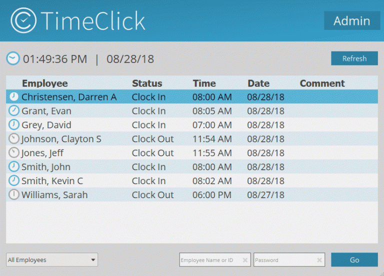 deputy time clock software
