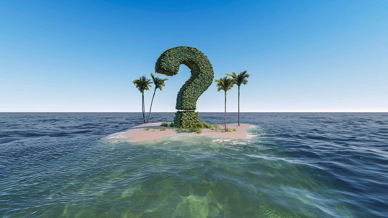 island with question mark