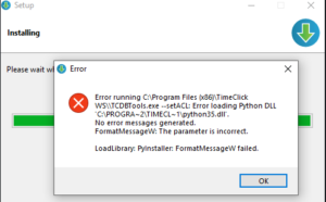 Loading Python .dll During Installation - TimeClick