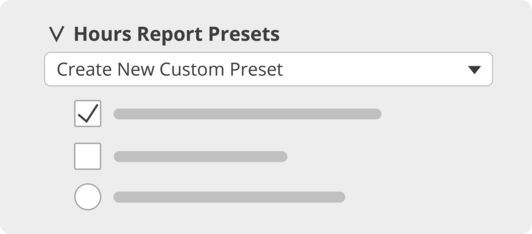 TimeClick - Timesheet - Report Presets