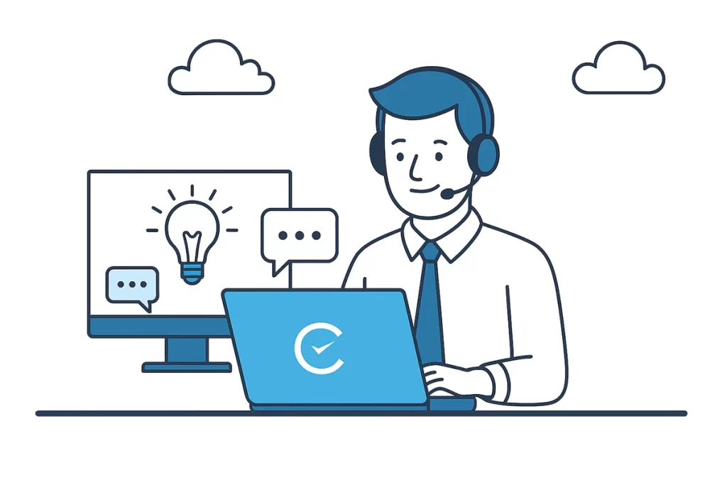 Utah-based TimeClick Unlimited technical support agent providing quick answers and solutions