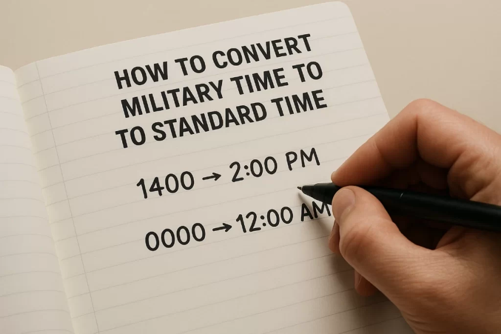 How to convert military time to standard time.