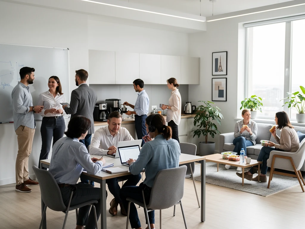group of employees working with Time Tracking Software