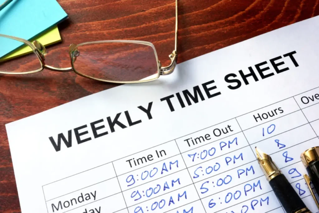 Weekly work hours for payroll