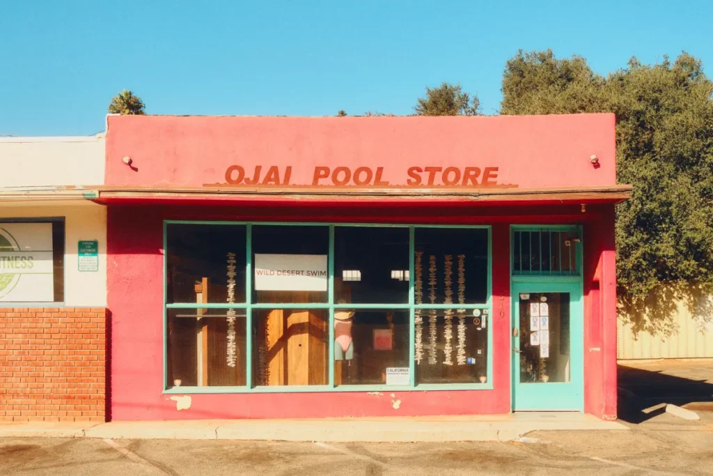 Small business storefront in Ojai, California